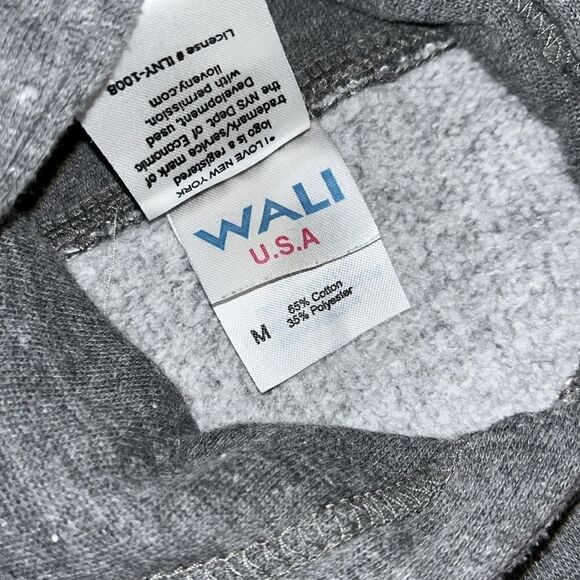 I Love ❤️ New York Officially Licened Gray Hooded Hoodie Sweatshirt Made in USA - Picture 4 of 4